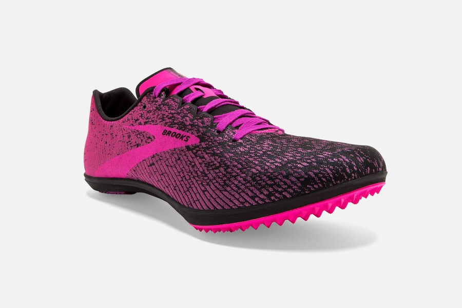 Brooks Mach 19 Spikeless Spikes Shoes Womens Pink/Black 847032-WVB